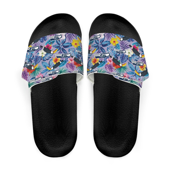 Women's Seattle Seahawks Beach Adjustable Slides Non-Slip Slippers/Sandals/Shoes 001
